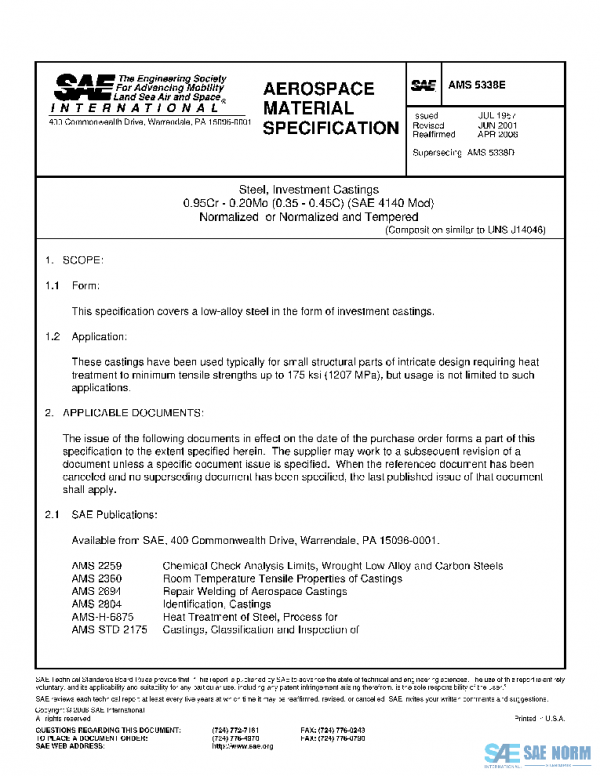 SAE AMS5338E PDF
