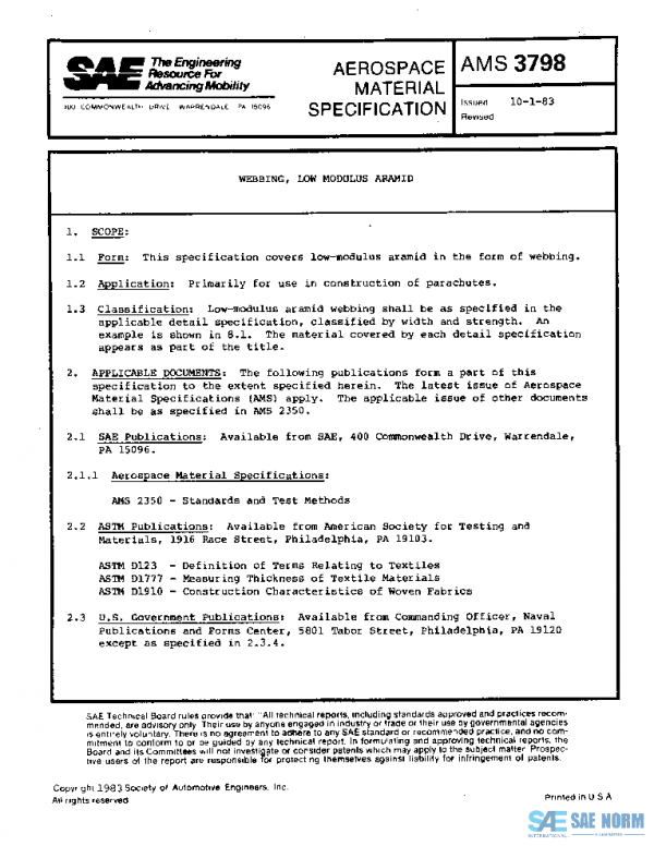 SAE AMS3798 PDF SAE AMS3798 PDF