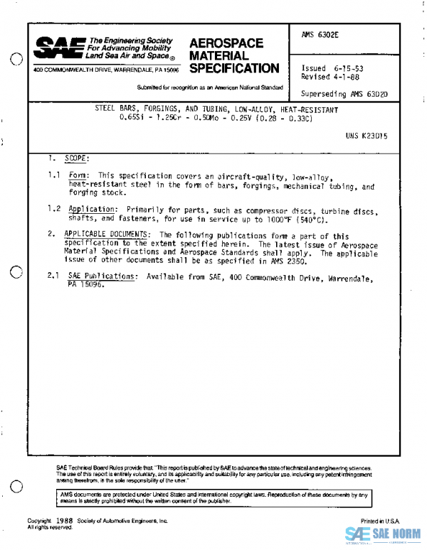 SAE AMS6302E PDF SAE AMS6302E PDF