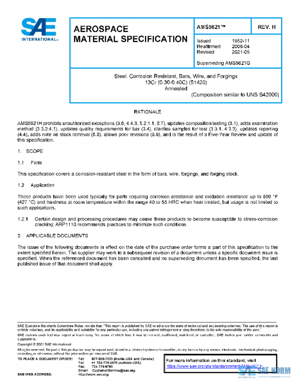 SAE AMS5621H PDF