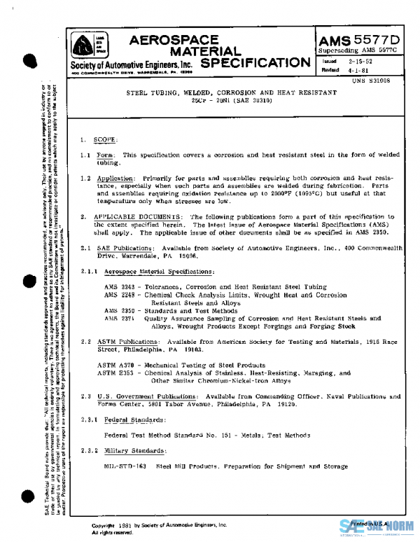 SAE AMS5577D PDF SAE AMS5577D PDF