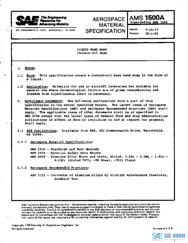 SAE AMS1500A PDF