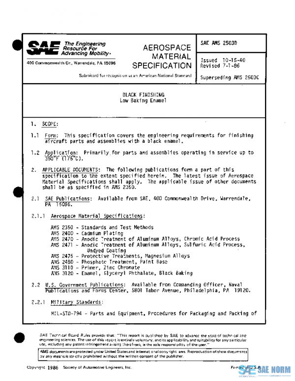 SAE AMS2503D PDF