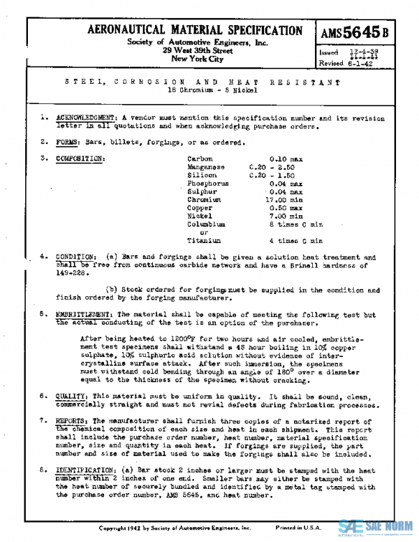 SAE AMS5645B PDF SAE AMS5645B PDF