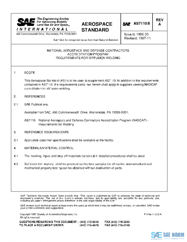 SAE AS7110/8A PDF SAE AS7110/8A PDF