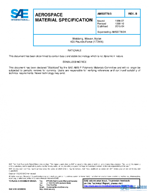SAE AMS3778/3B PDF