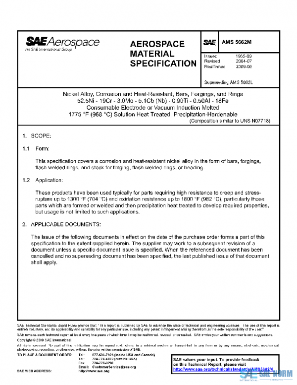SAE AMS5662M PDF SAE AMS5662M PDF