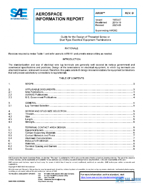 SAE AIR38D PDF SAE AIR38D PDF