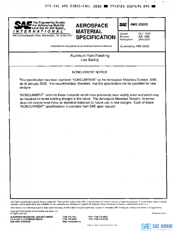 SAE AMS2505D PDF