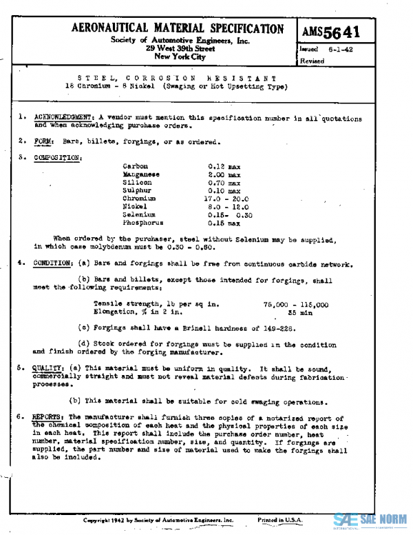 SAE AMS5641 PDF SAE AMS5641 PDF