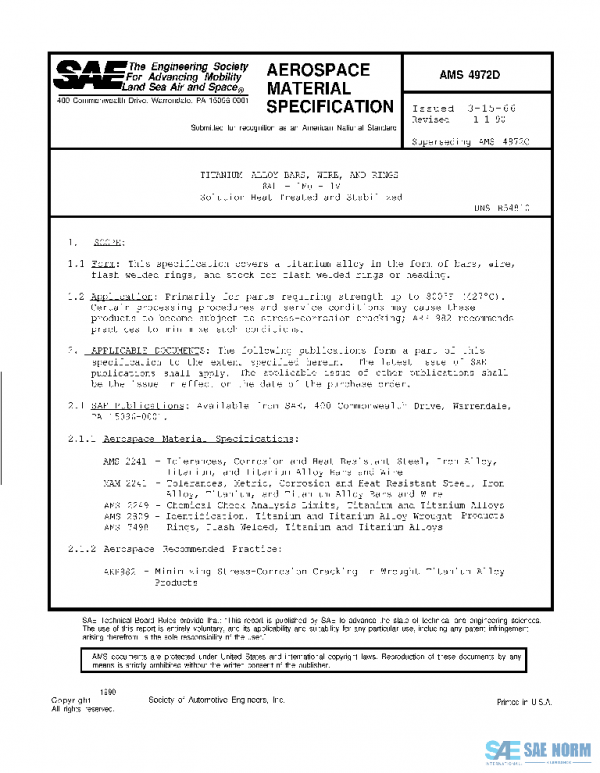 SAE AMS4972D PDF SAE AMS4972D PDF