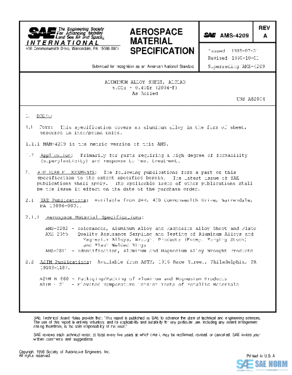 SAE AMS4209A PDF