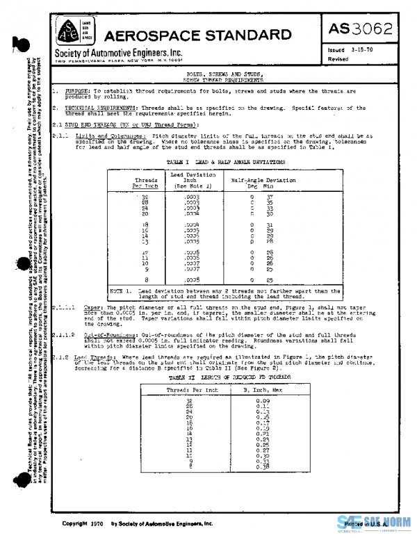 SAE AS3062 PDF SAE AS3062 PDF