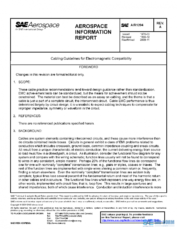 SAE AIR1394A PDF SAE AIR1394A PDF