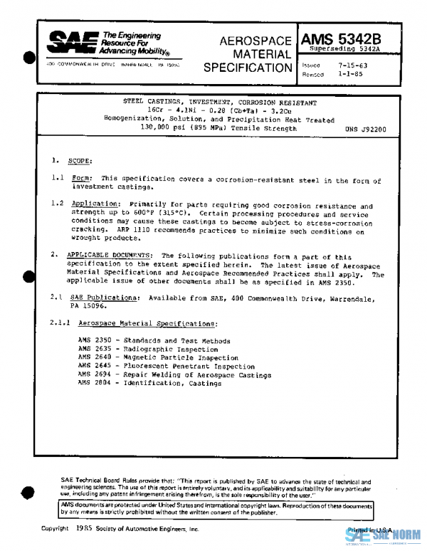 SAE AMS5342B PDF