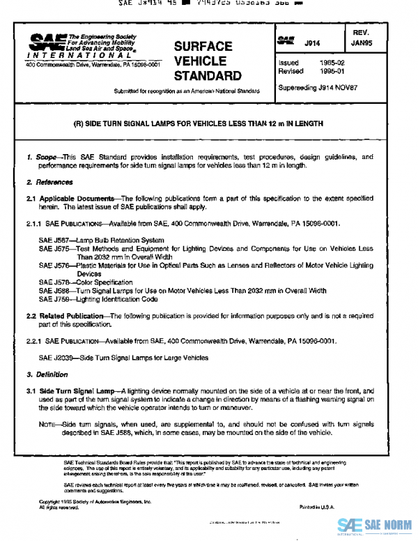 SAE J914_199501 PDF