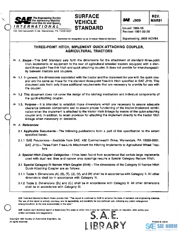 SAE J909_199103 PDF