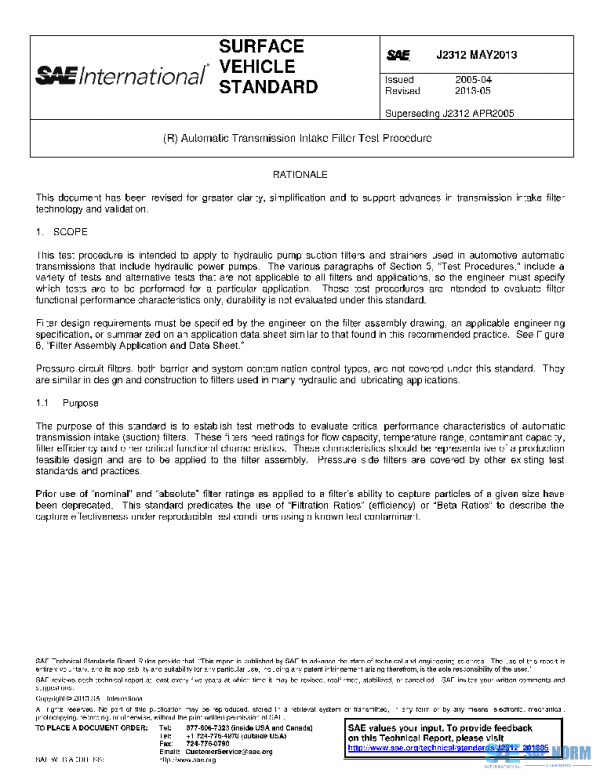 SAE J2312_201305 PDF SAE J2312_201305 PDF