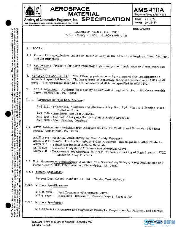 SAE AMS4111A PDF