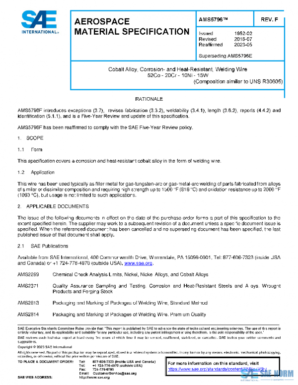 SAE AMS5796F PDF