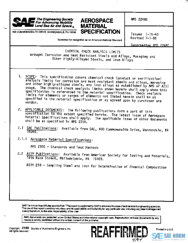 SAE AMS2248D PDF SAE AMS2248D PDF