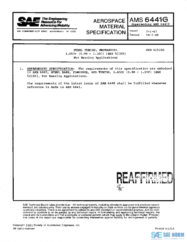 SAE AMS6441G PDF SAE AMS6441G PDF