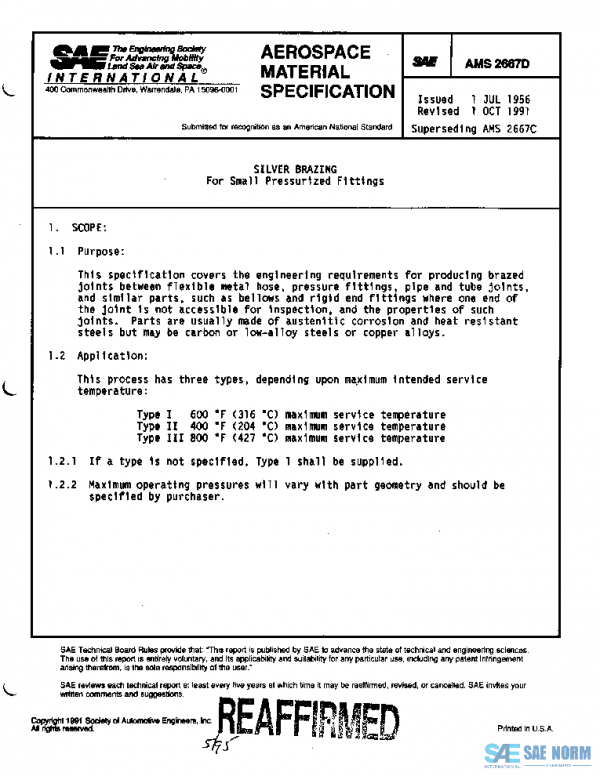 SAE AMS2667D PDF SAE AMS2667D PDF