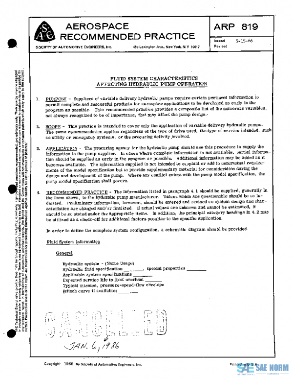 SAE ARP819 PDF
