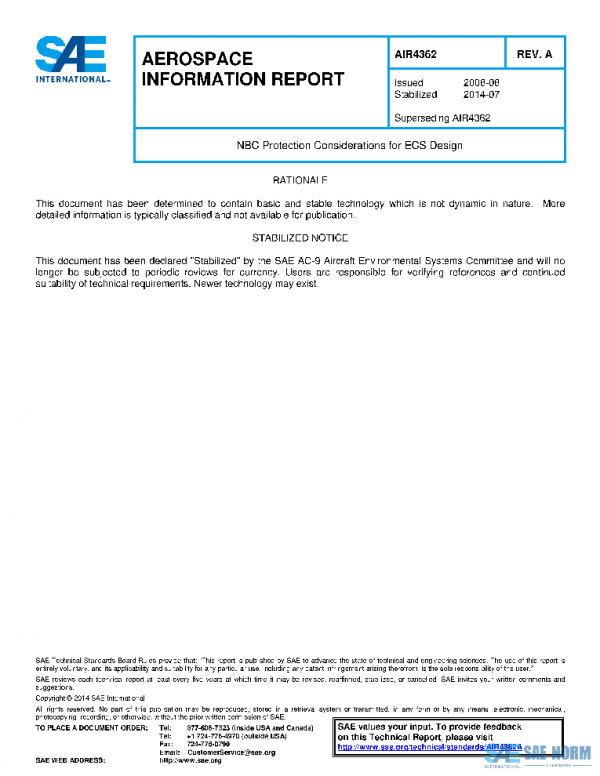SAE AIR4362A PDF