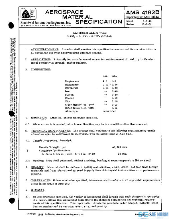 SAE AMS4182B PDF