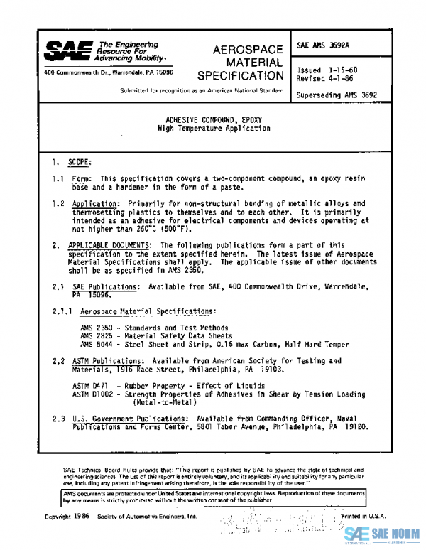 SAE AMS3692A PDF