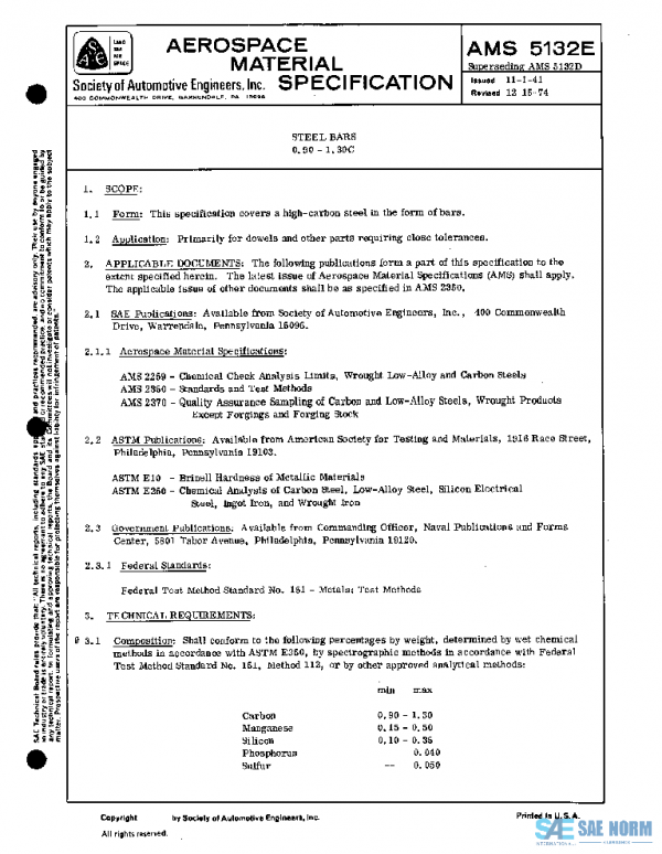 SAE AMS5132E PDF
