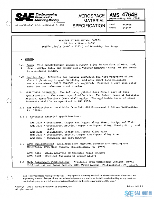 SAE AMS4764B PDF
