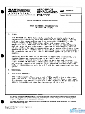 SAE ARP4791 PDF