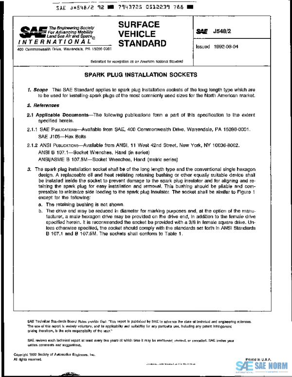 SAE J548/2_199206 PDF SAE J548/2_199206 PDF