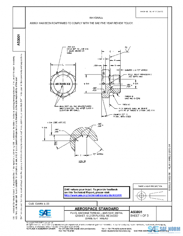 SAE AS3001 PDF