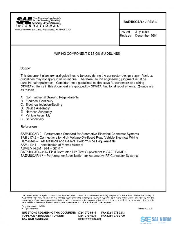 SAE USCAR12-2 PDF SAE USCAR12-2 PDF