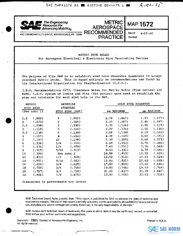 SAE MAP1572 PDF