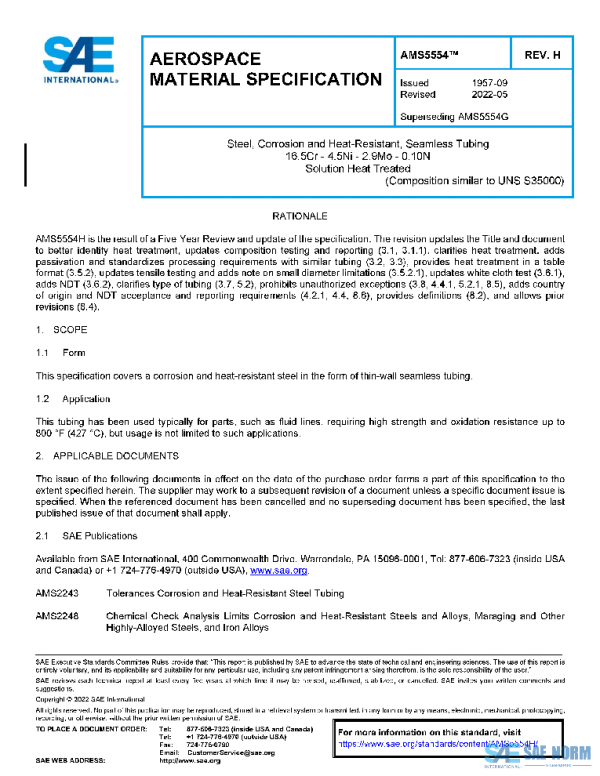 SAE AMS5554H PDF