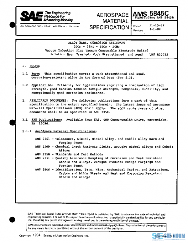 SAE AMS5845C PDF