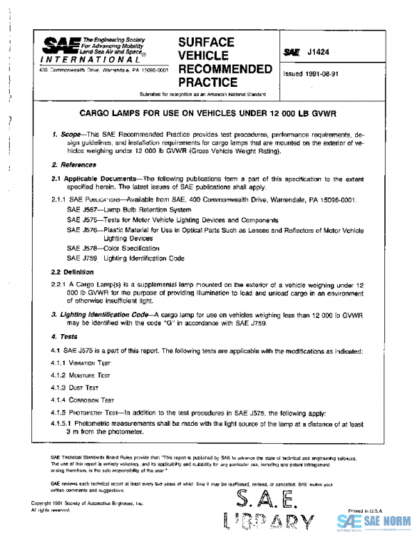 SAE J1424_199108 PDF