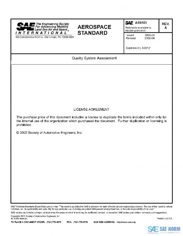 SAE AS9101A PDF SAE AS9101A PDF