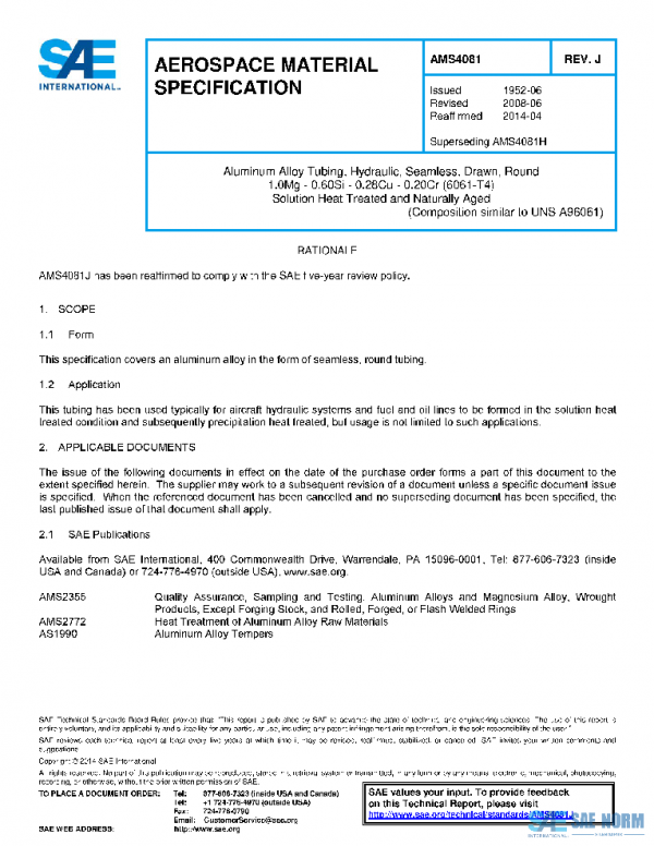 SAE AMS4081J PDF
