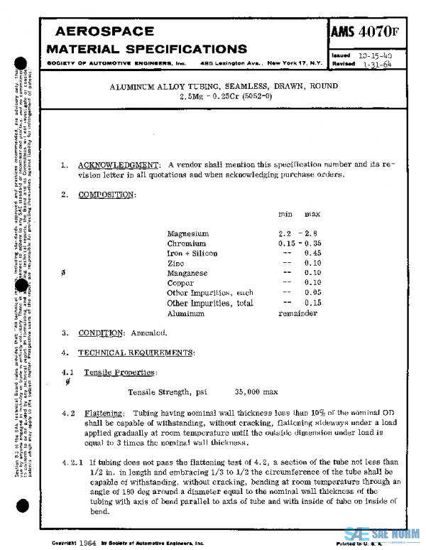 SAE AMS4070F PDF SAE AMS4070F PDF