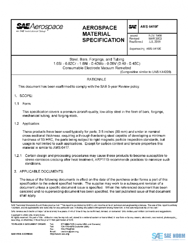 SAE AMS6419F PDF SAE AMS6419F PDF