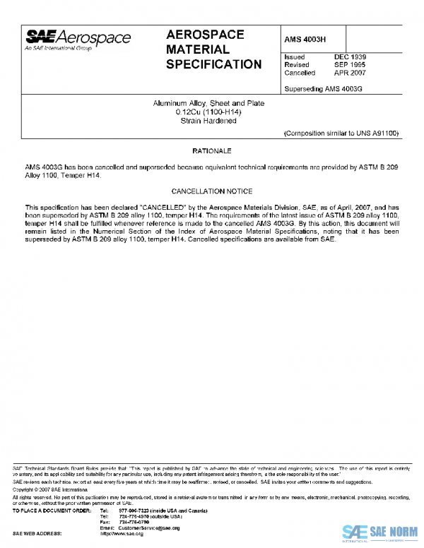 SAE AMS4003H PDF