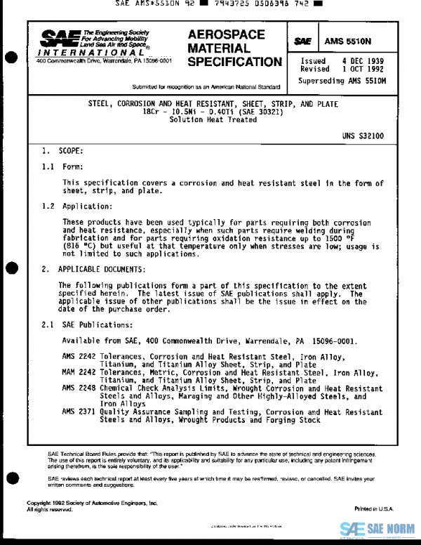 SAE AMS5510N PDF
