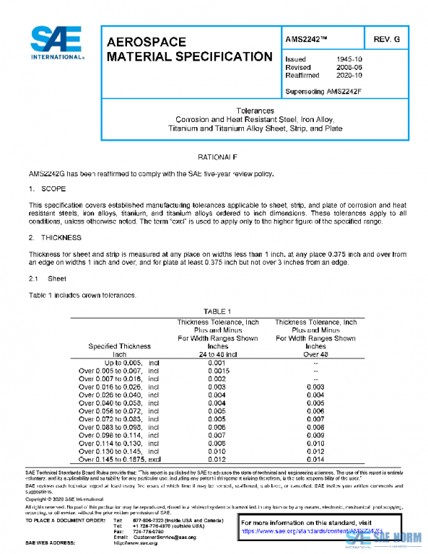 SAE AMS2242G PDF SAE AMS2242G PDF