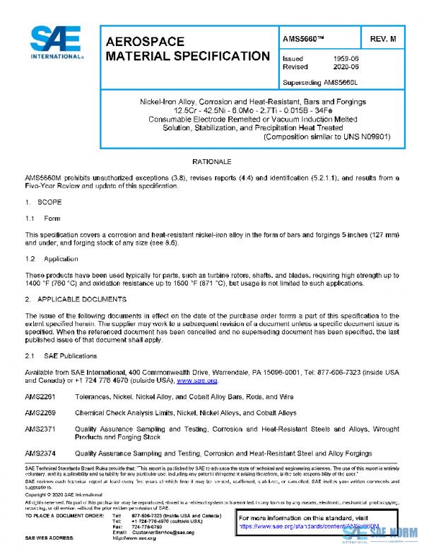 SAE AMS5660M PDF SAE AMS5660M PDF