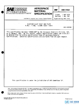 SAE AMS4192A PDF
